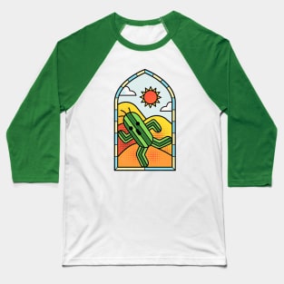 Stained Glass Cactuar Baseball T-Shirt